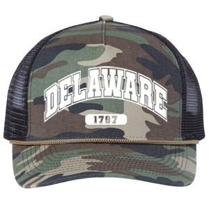 Delaware Collegiate Style 1787 Retro Rope Trucker Hat Cap