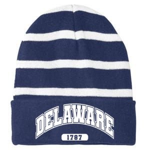 Delaware Collegiate Style 1787 Striped Beanie with Solid Band