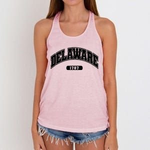 Delaware Collegiate Style 1787 Women's Knotted Racerback Tank