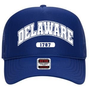 Delaware Collegiate Style 1787 High Crown Mesh Back Trucker Hat