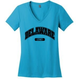 Delaware Collegiate Style 1787 Women's V-Neck T-Shirt