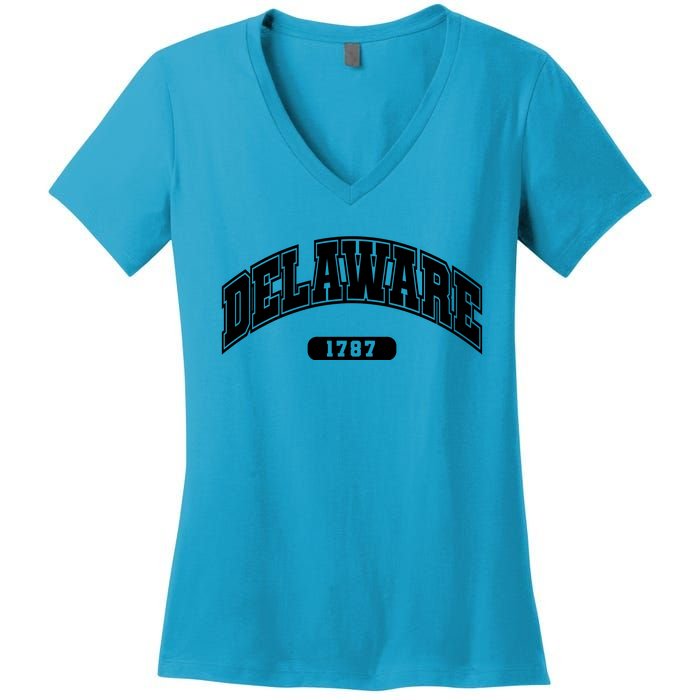 Delaware Collegiate Style 1787 Women's V-Neck T-Shirt