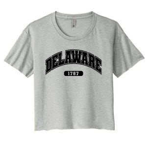 Delaware Collegiate Style 1787 Women's Crop Top Tee