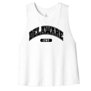 Delaware Collegiate Style 1787 Women's Racerback Cropped Tank