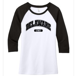 Delaware Collegiate Style 1787 Women's Tri-Blend 3/4-Sleeve Raglan Shirt