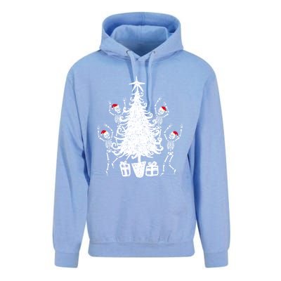 Dancing Christmas Skeletons Funny Spooky Christmas Graphic Gift Unisex Surf Hoodie