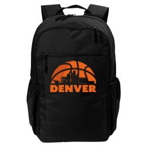 Denver City Skyline Colorado Basketball Fan Jersey Daily Commute Backpack