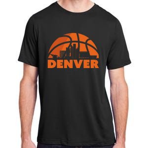 Denver City Skyline Colorado Basketball Fan Jersey Adult ChromaSoft Performance T-Shirt