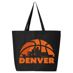 Denver City Skyline Colorado Basketball Fan Jersey 25L Jumbo Tote