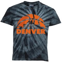 Denver City Skyline Colorado Basketball Fan Jersey Kids Tie-Dye T-Shirt