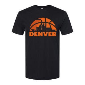 Denver City Skyline Colorado Basketball Fan Jersey Softstyle CVC T-Shirt