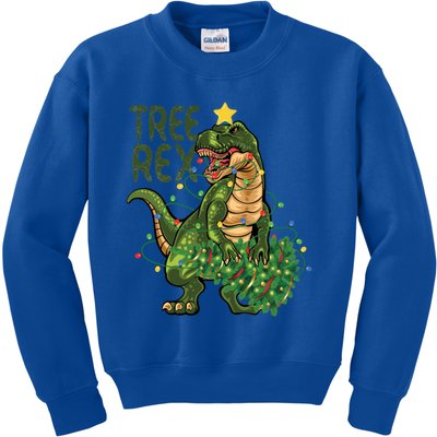 Dinosaur Christmas Tree Rex Boys Girls Funny Xmas Trex Cute Gift Kids Sweatshirt