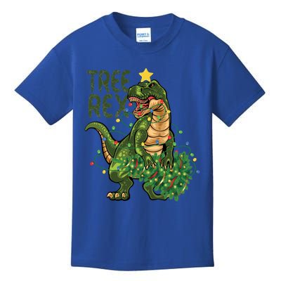 Dinosaur Christmas Tree Rex Boys Girls Funny Xmas Trex Cute Gift Kids T-Shirt