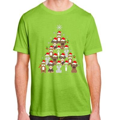 Dog Christmas Tree Funny Christmas Lights Xmas Adult ChromaSoft Performance T-Shirt