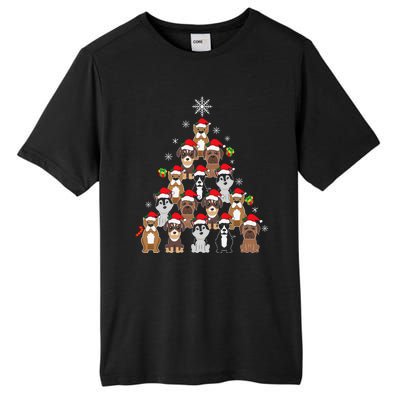 Dog Christmas Tree Funny Christmas Lights Xmas Tall Fusion ChromaSoft Performance T-Shirt