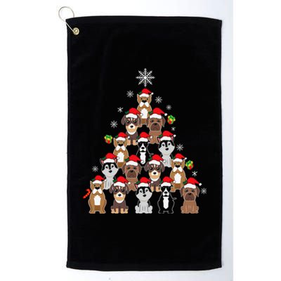 Dog Christmas Tree Funny Christmas Lights Xmas Platinum Collection Golf Towel