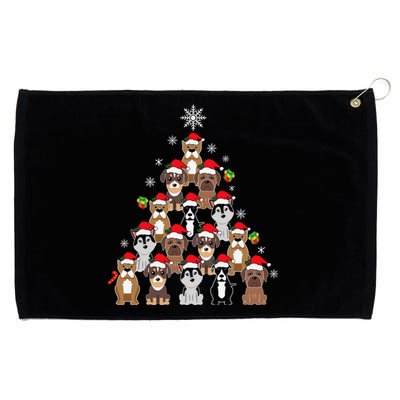 Dog Christmas Tree Funny Christmas Lights Xmas Grommeted Golf Towel