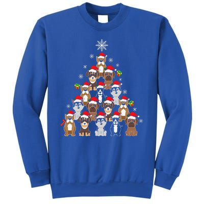 Dog Christmas Tree Funny Christmas Lights Xmas Sweatshirt