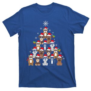 Dog Christmas Tree Funny Christmas Lights Xmas T-Shirt