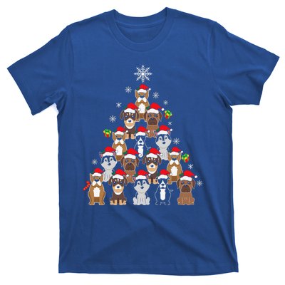 Dog Christmas Tree Funny Christmas Lights Xmas T-Shirt