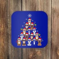 Dog Christmas Tree Funny Christmas Lights Xmas Coaster