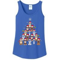 Dog Christmas Tree Funny Christmas Lights Xmas Ladies Essential Tank