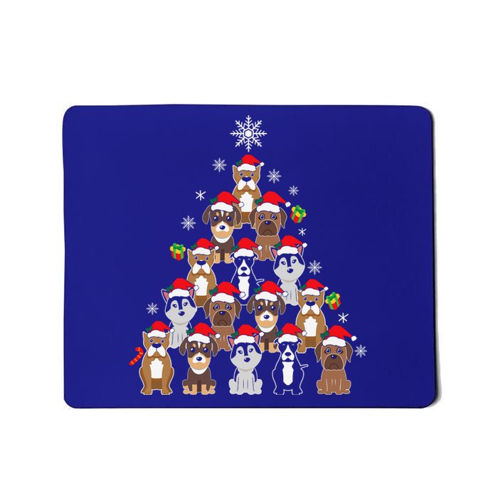 Dog Christmas Tree Funny Christmas Lights Xmas Mousepad