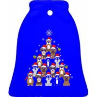 Dog Christmas Tree Funny Christmas Lights Xmas Ceramic Bell Ornament