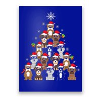 Dog Christmas Tree Funny Christmas Lights Xmas Poster