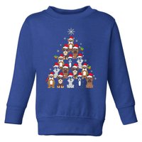 Dog Christmas Tree Funny Christmas Lights Xmas Toddler Sweatshirt