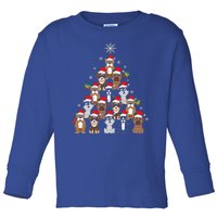 Dog Christmas Tree Funny Christmas Lights Xmas Toddler Long Sleeve Shirt