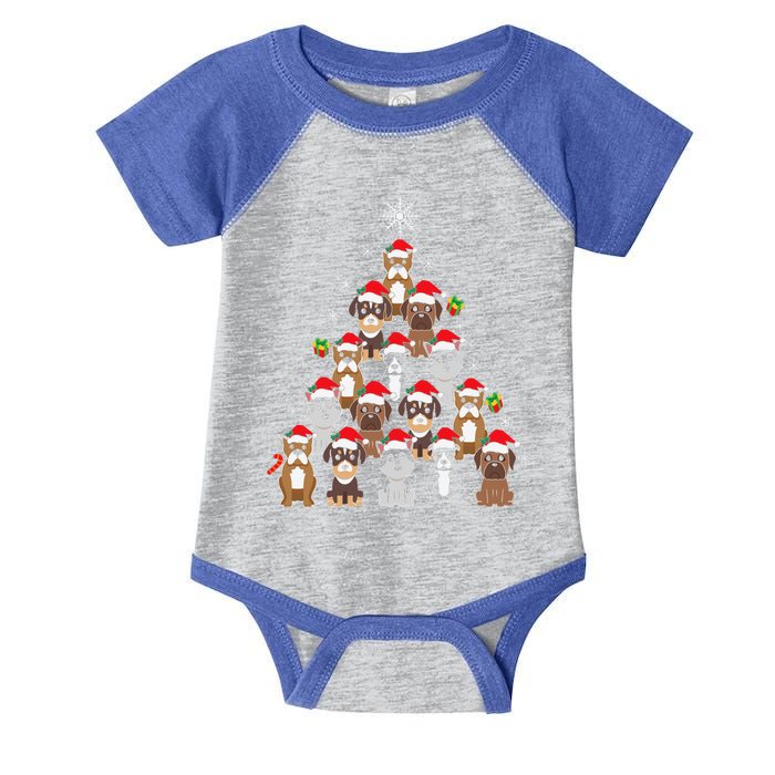 Dog Christmas Tree Funny Christmas Lights Xmas Infant Baby Jersey Bodysuit