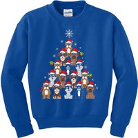 Dog Christmas Tree Funny Christmas Lights Xmas Kids Sweatshirt