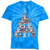 Dog Christmas Tree Funny Christmas Lights Xmas Kids Tie-Dye T-Shirt