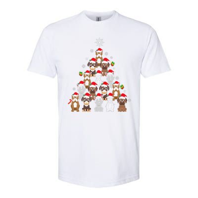 Dog Christmas Tree Funny Christmas Lights Xmas Softstyle CVC T-Shirt