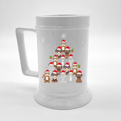 Dog Christmas Tree Funny Christmas Lights Xmas Beer Stein