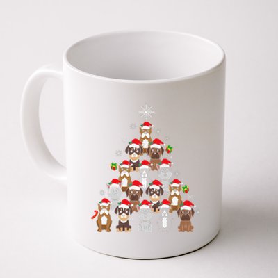 Dog Christmas Tree Funny Christmas Lights Xmas Coffee Mug