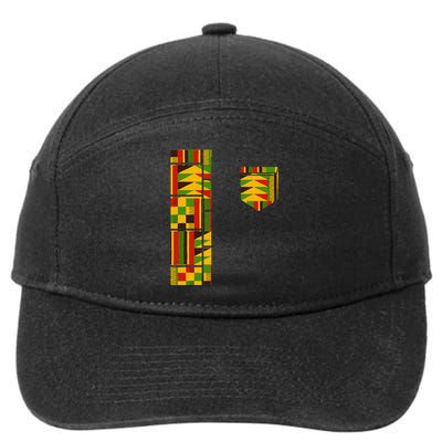 Dashiki Costume Traditional African Kente 7-Panel Snapback Hat