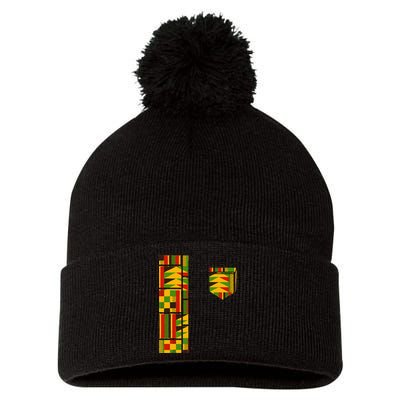 Dashiki Costume Traditional African Kente Pom Pom 12in Knit Beanie