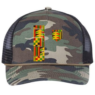 Dashiki Costume Traditional African Kente Retro Rope Trucker Hat Cap