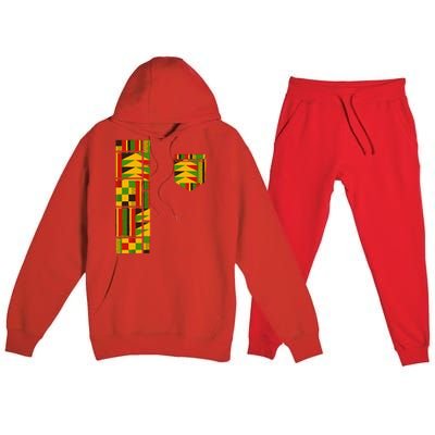 Dashiki Costume Traditional African Kente Premium Hooded Sweatsuit Set