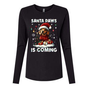 Dachshund Christmas Tree Lights Decorations Dog Lover Xmas Womens Cotton Relaxed Long Sleeve T-Shirt