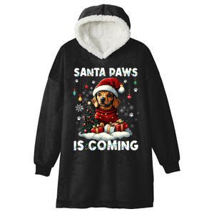 Dachshund Christmas Tree Lights Decorations Dog Lover Xmas Hooded Wearable Blanket