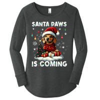 Dachshund Christmas Tree Lights Decorations Dog Lover Xmas Women's Perfect Tri Tunic Long Sleeve Shirt