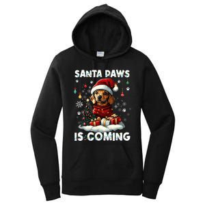 Dachshund Christmas Tree Lights Decorations Dog Lover Xmas Women's Pullover Hoodie