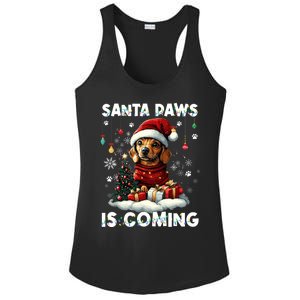 Dachshund Christmas Tree Lights Decorations Dog Lover Xmas Ladies PosiCharge Competitor Racerback Tank