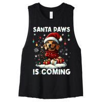 Dachshund Christmas Tree Lights Decorations Dog Lover Xmas Women's Racerback Cropped Tank