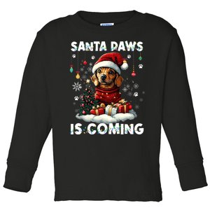 Dachshund Christmas Tree Lights Decorations Dog Lover Xmas Toddler Long Sleeve Shirt