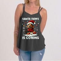 Dachshund Christmas Tree Lights Decorations Dog Lover Xmas Women's Strappy Tank