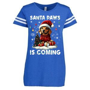 Dachshund Christmas Tree Lights Decorations Dog Lover Xmas Enza Ladies Jersey Football T-Shirt